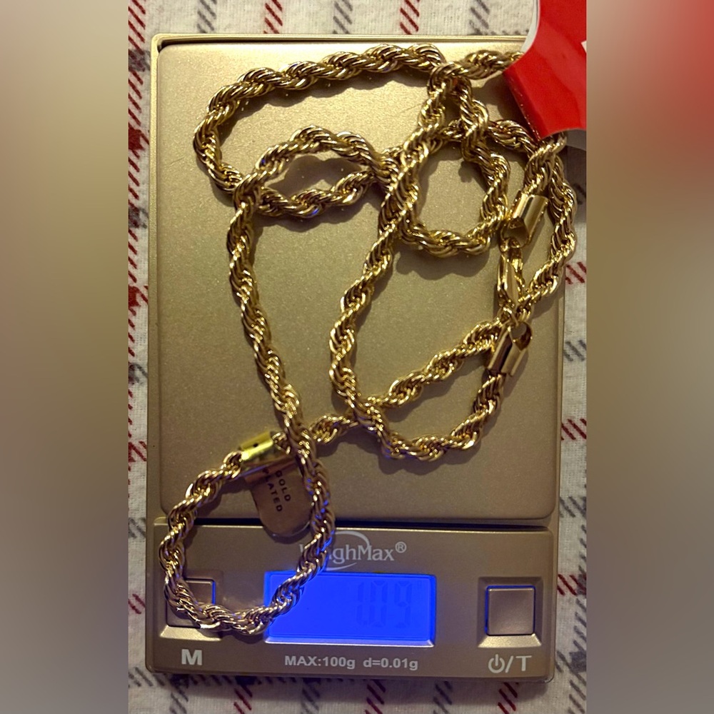 GOLD PLATED ROPE CHAIN - Picture 3 of 4
